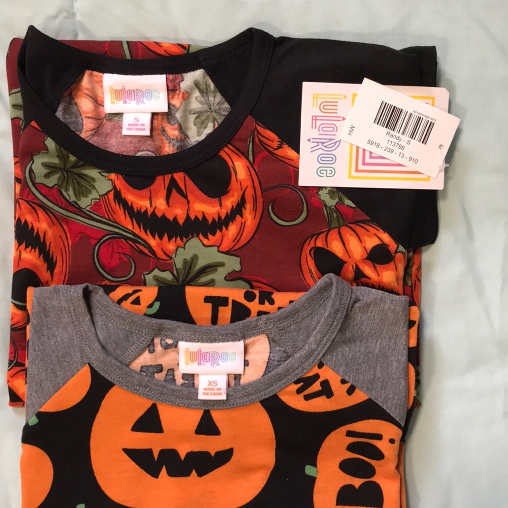 TRADED 2 LULAROE randy pumpkin tops xs/s